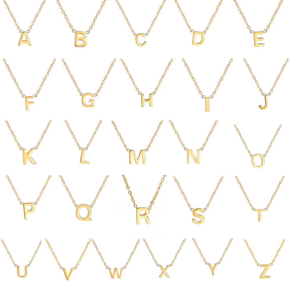 Minimalist Initial Letter Necklace