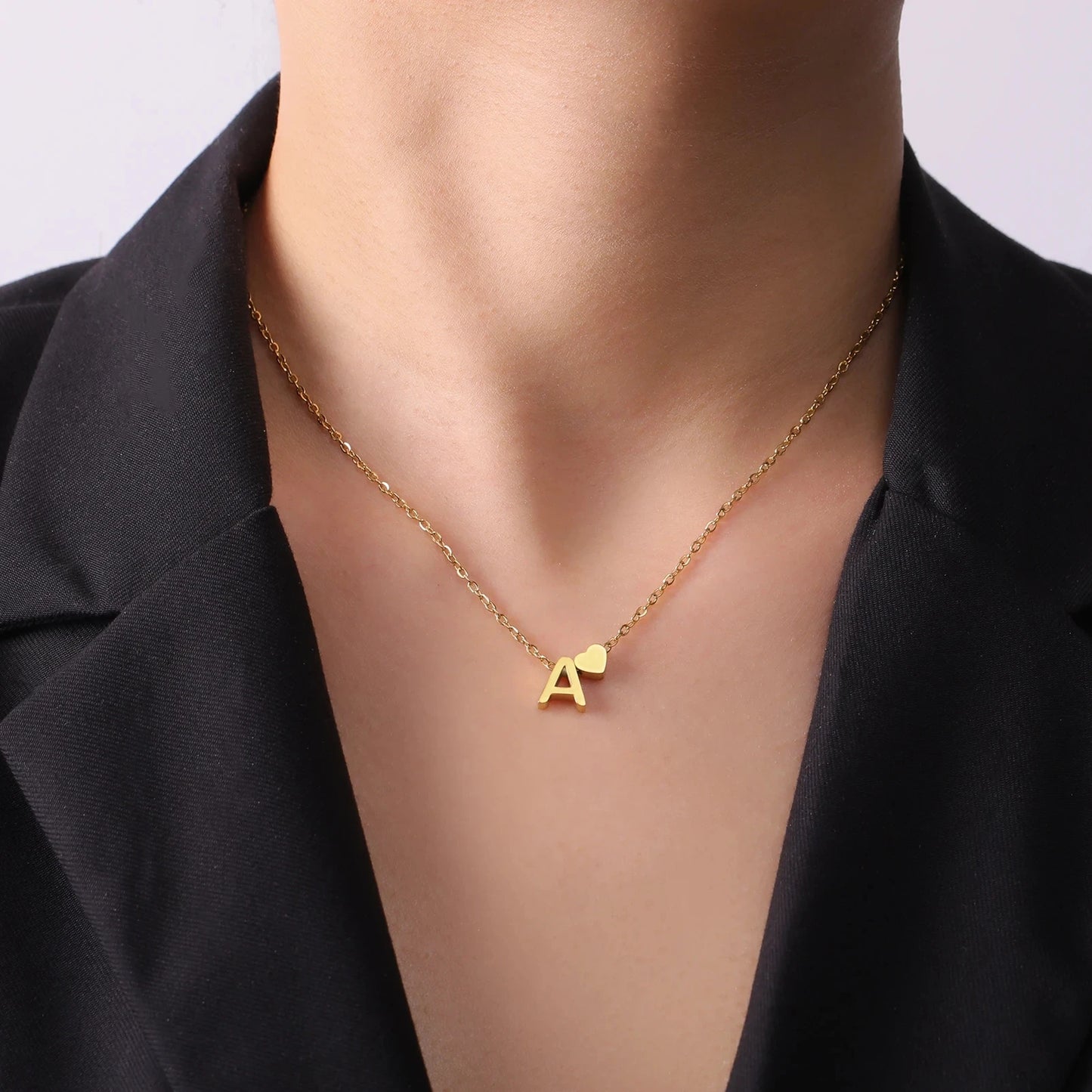 Minimalist Initial Letter Necklace