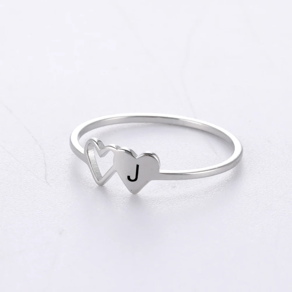 Initial Heart Ring - Size 7