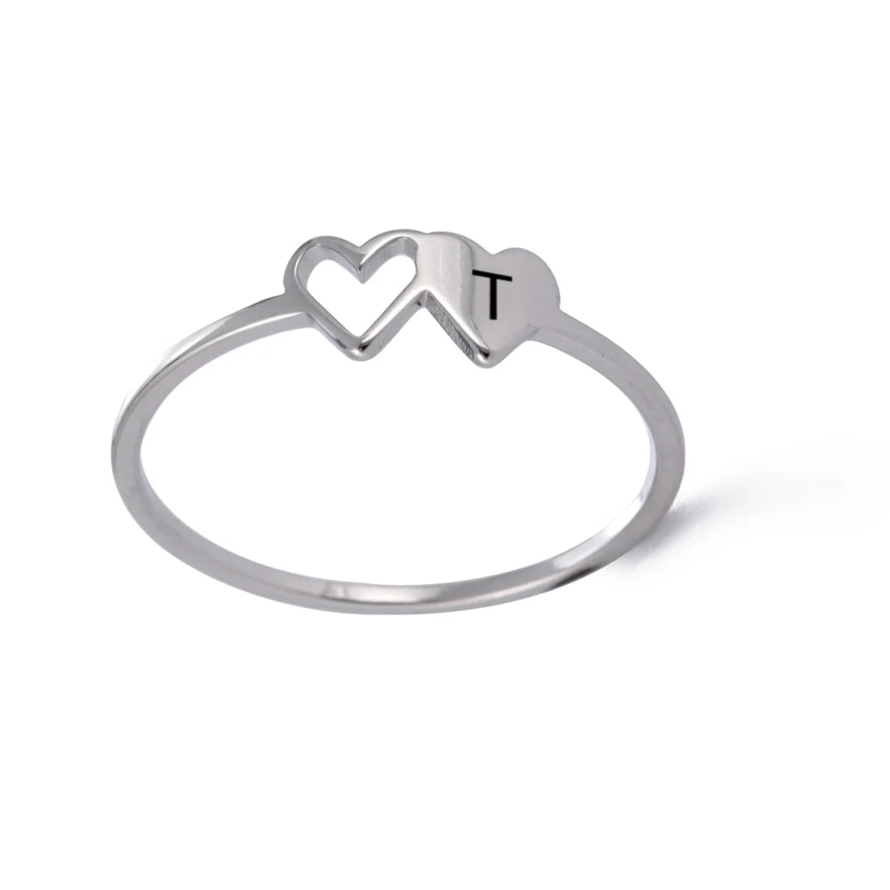 Initial Heart Ring - Size 7
