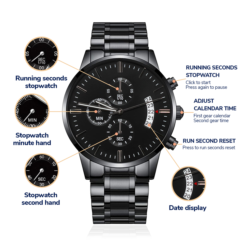 Precision Engraved Chronograph Watch