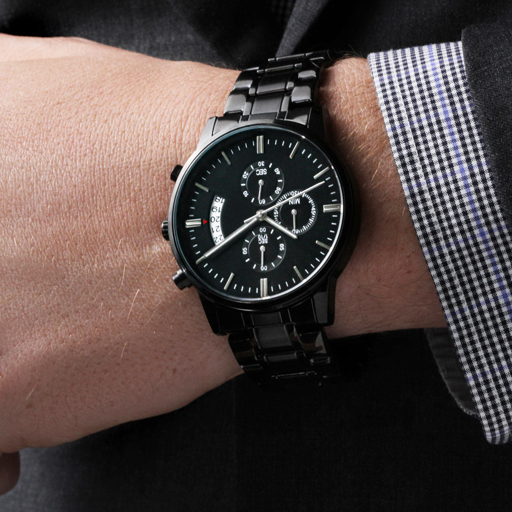 Precision Engraved Chronograph Watch
