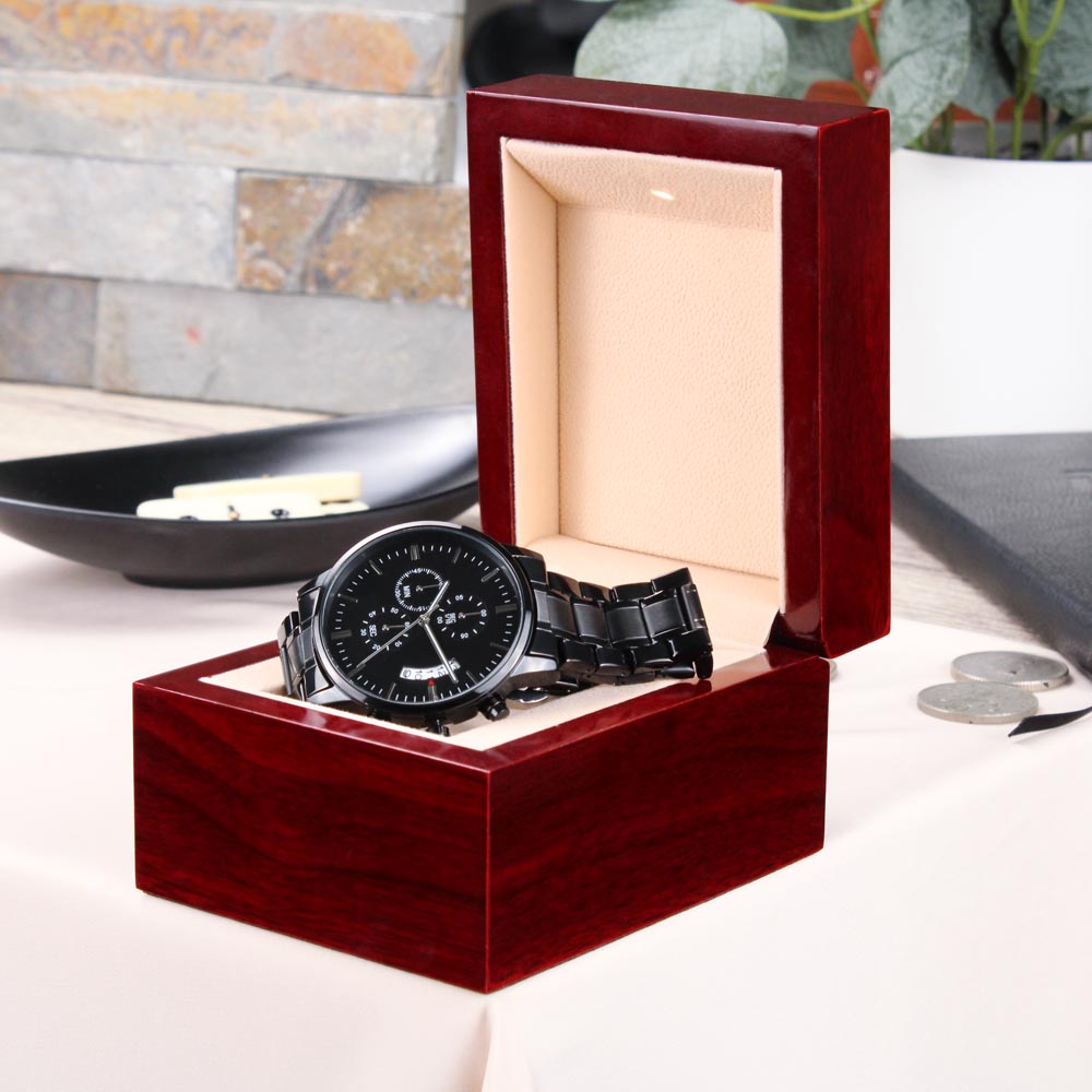 Precision Engraved Chronograph Watch
