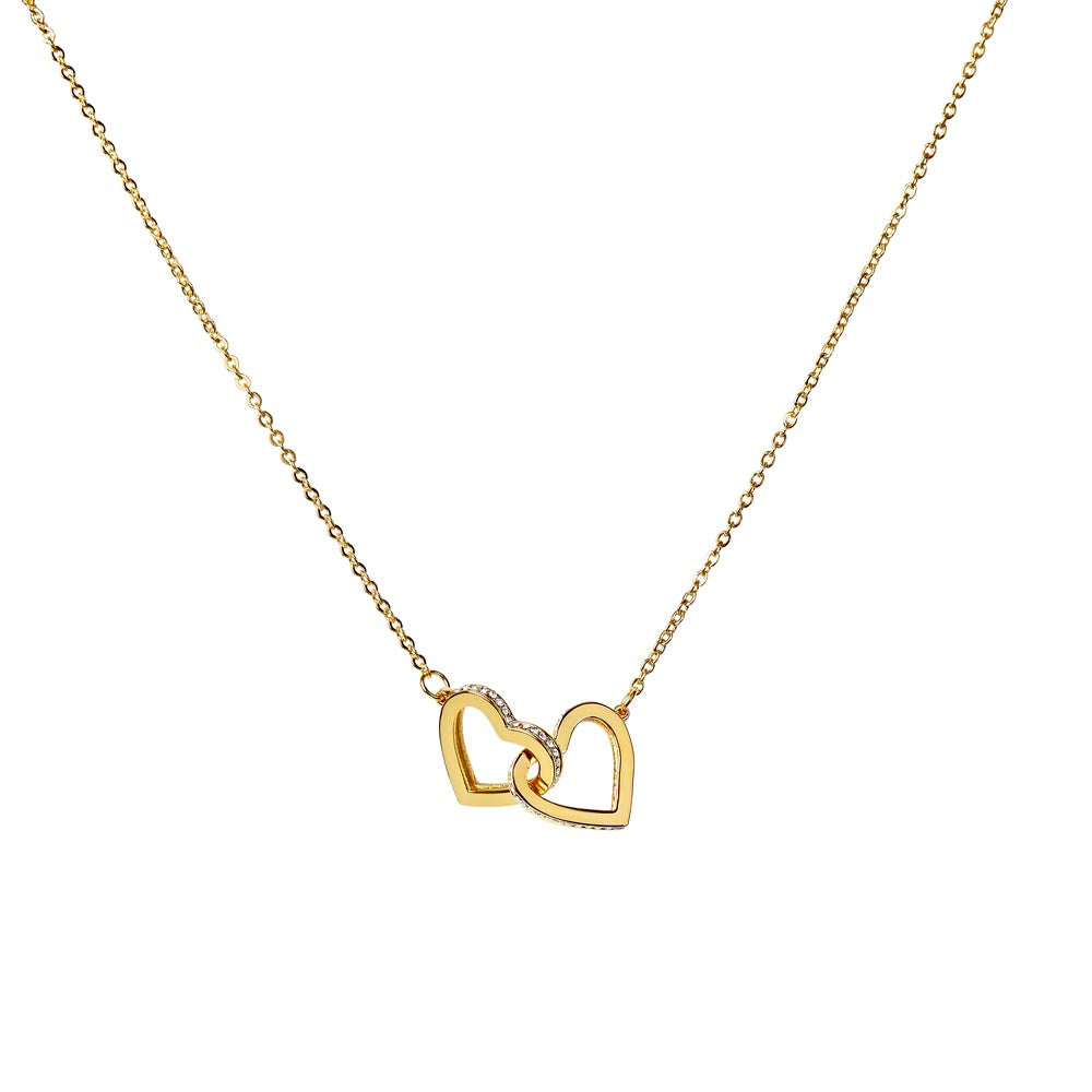 Interlocked Hearts Necklace – Sparkling CZ Double Heart Pendant | Elegant Daily Wear Gift