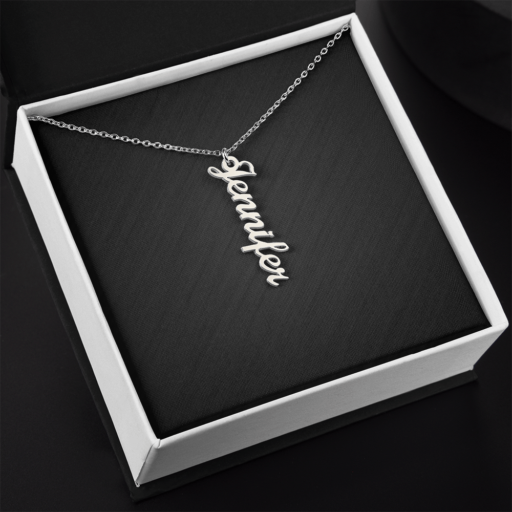 Personalized Vertical Name Necklace