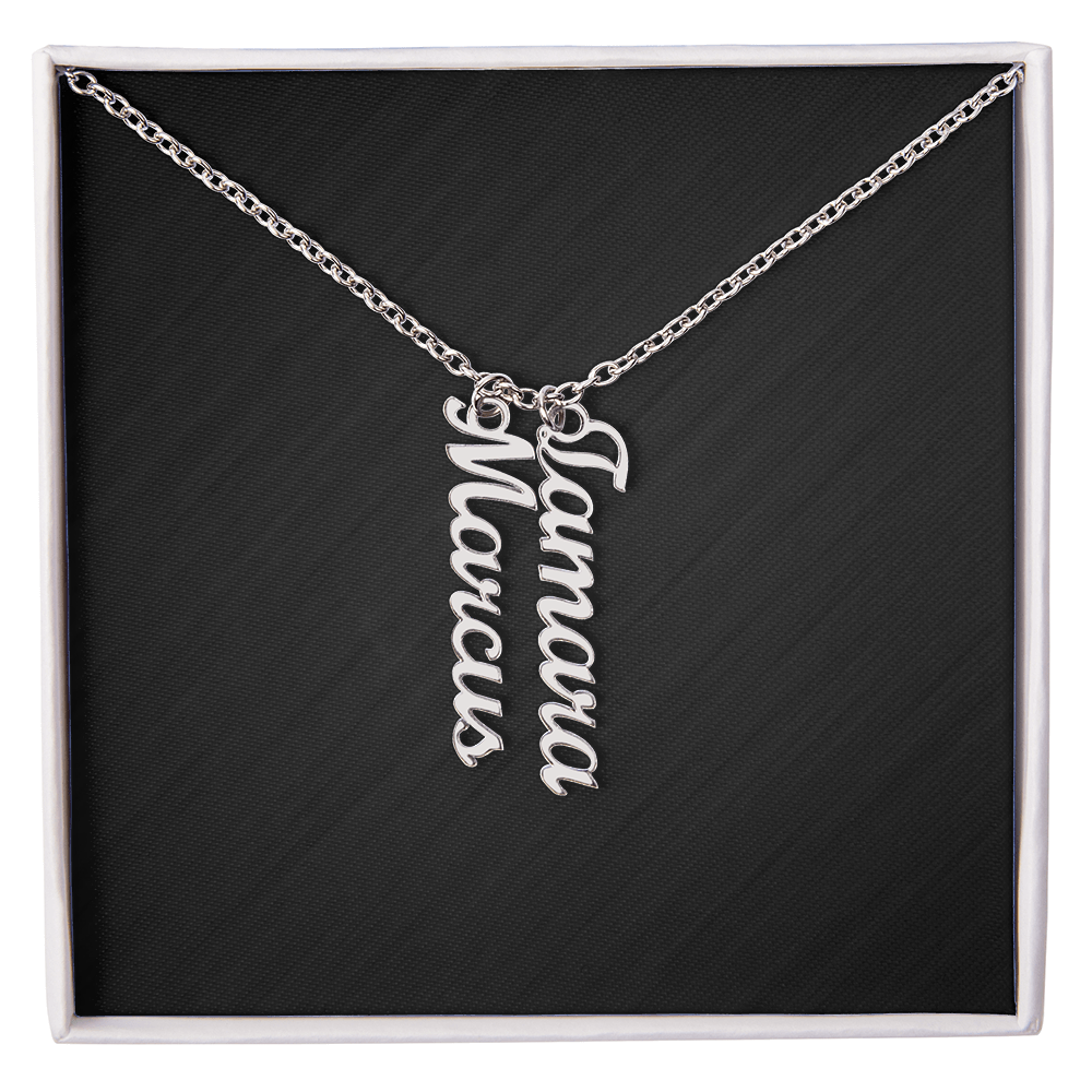 Personalized Vertical Multiple Name Necklace
