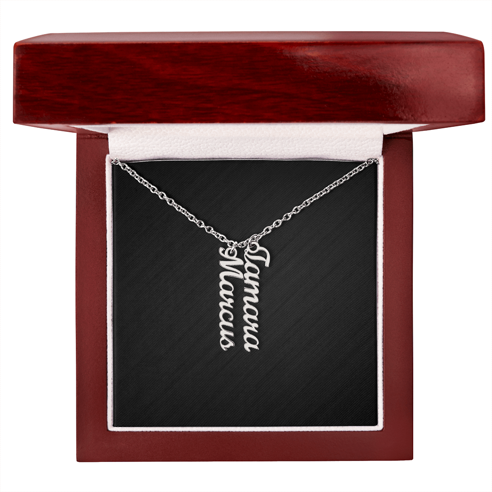 Personalized Vertical Multiple Name Necklace