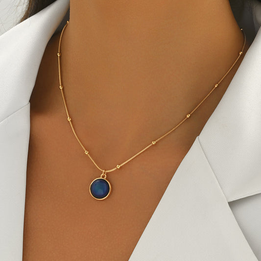 18K Gold Minimalist Stainless Steel Necklace – Hypoallergenic, Sustainable Jewelry