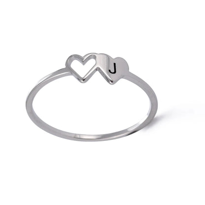 Initial Heart Ring - Size 7
