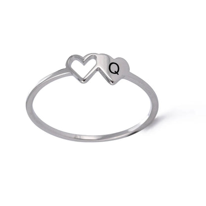 Initial Heart Ring - Size 7