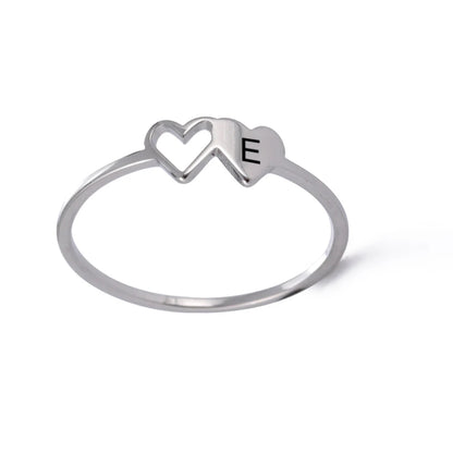 Initial Heart Ring - Size 7