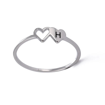 Initial Heart Ring - Size 7