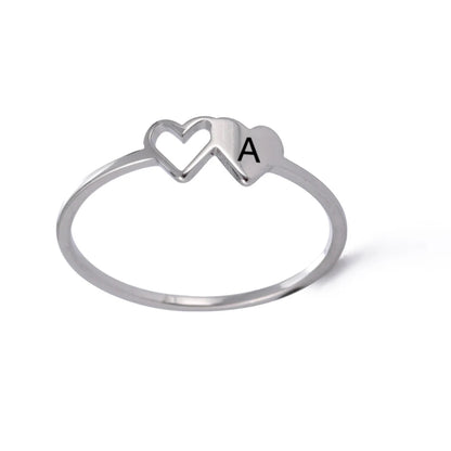 Initial Heart Ring - Size 7
