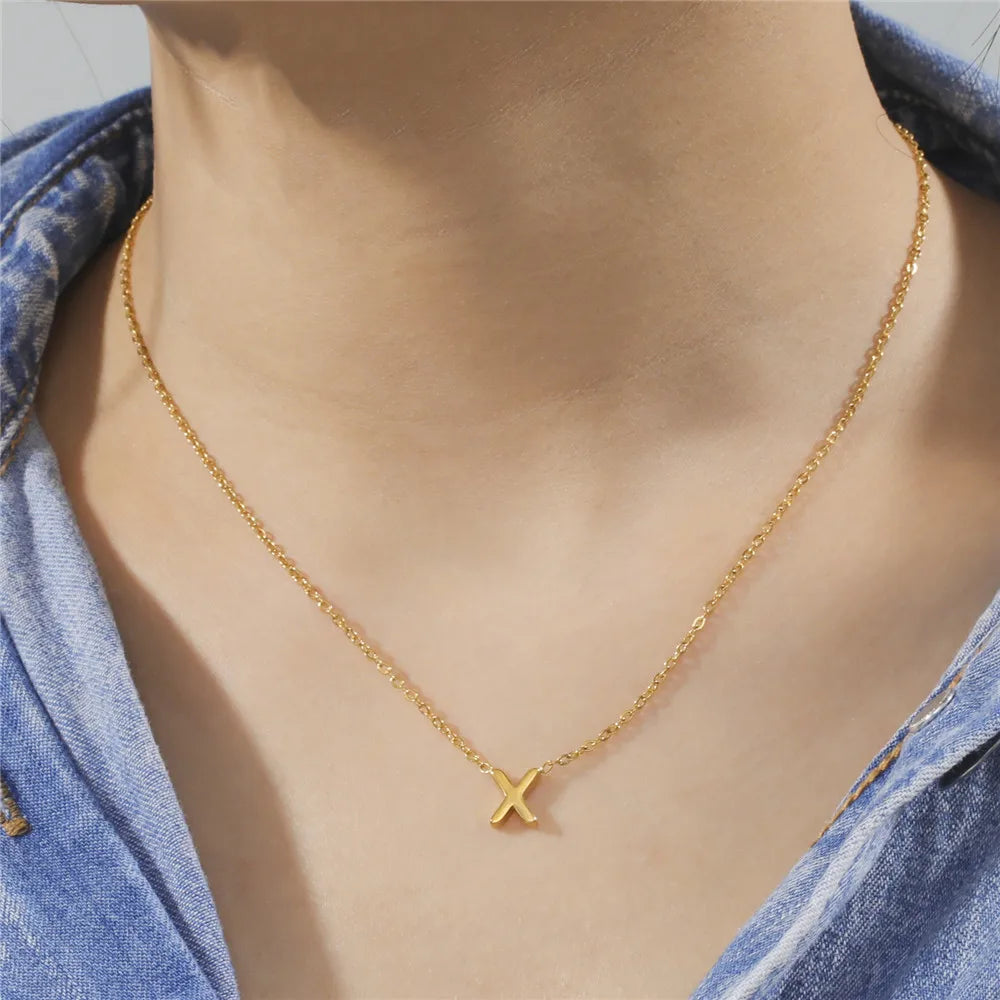 Minimalist Initial Letter Necklace
