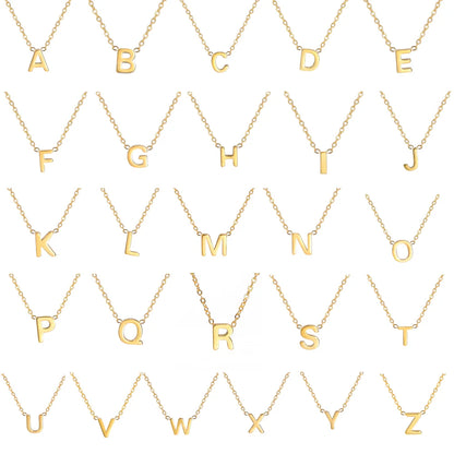Minimalist Initial Letter Necklace