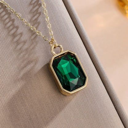 Gold Crystal Zirconia Necklace