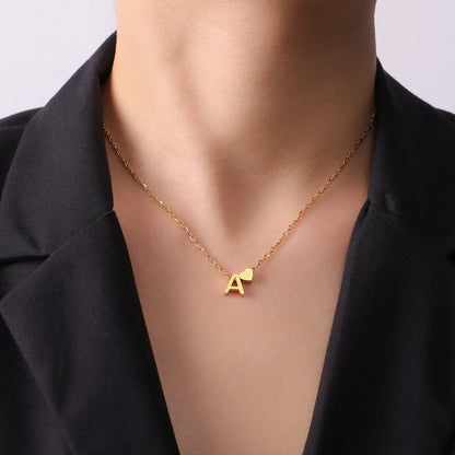Minimalist Initial Letter Necklace