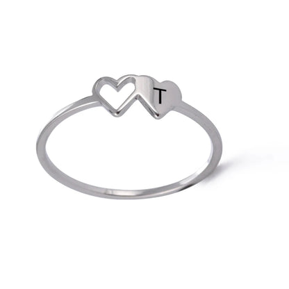 Initial Heart Ring - Size 7