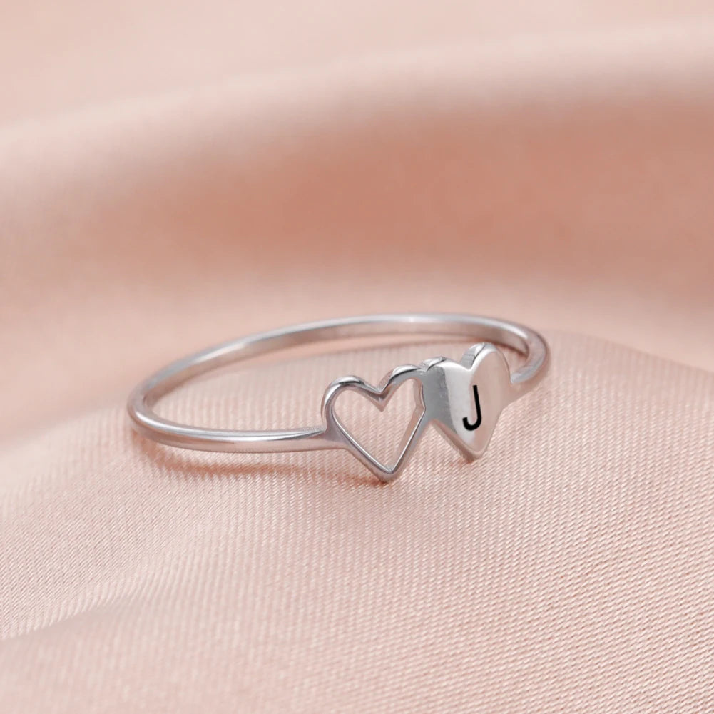 Initial Heart Ring - Size 7