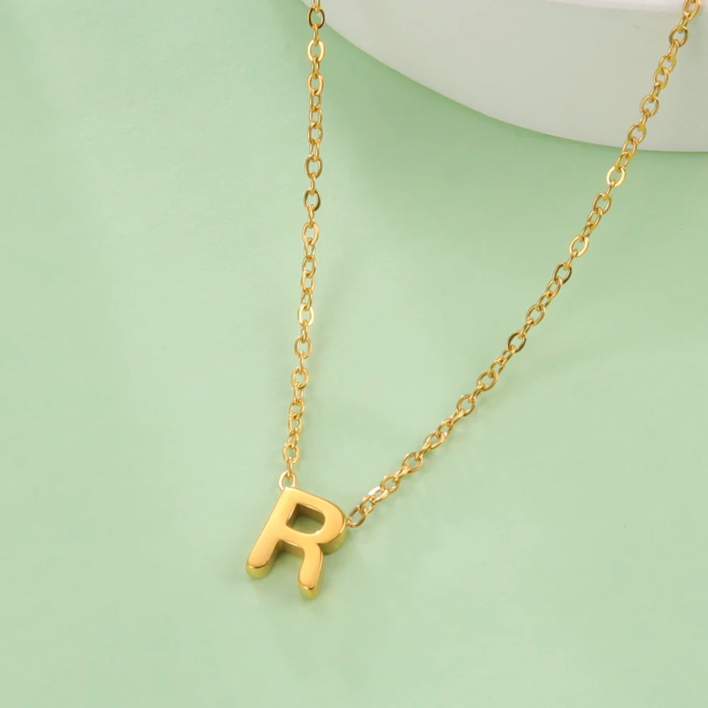 Minimalist Initial Letter Necklace