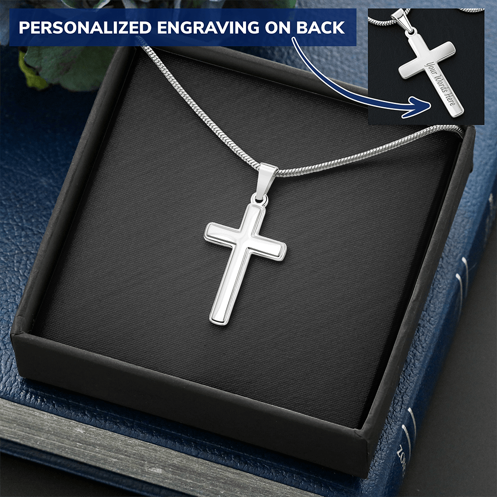 Engraved Cross Necklace