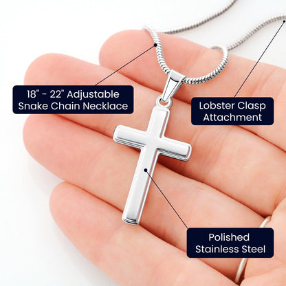 Engraved Cross Necklace