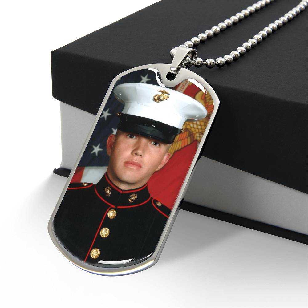 Custom Dog Tag Necklace – Personalized Photo Pendant | Engraved Name Necklace Keepsake