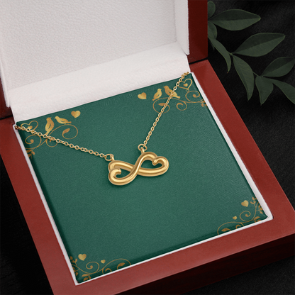 Endless Love Heart Infinity Necklace – 14k White or 18k Gold Romantic Jewelry Gift