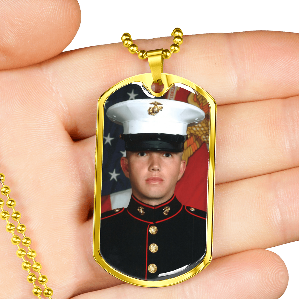 Custom Dog Tag Necklace – Personalized Photo Pendant | Engraved Name Necklace Keepsake
