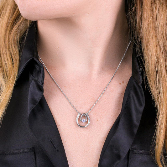 White Gold Floating Cubic Zirconia Necklace – Elegant Valentine’s Day Jewelry Gift