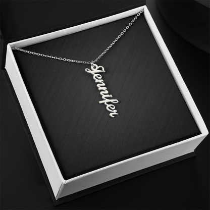 Personalized Vertical Name Necklace