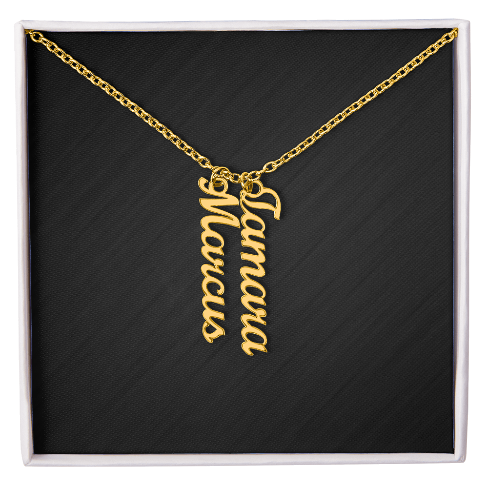 Personalized Vertical Multiple Name Necklace