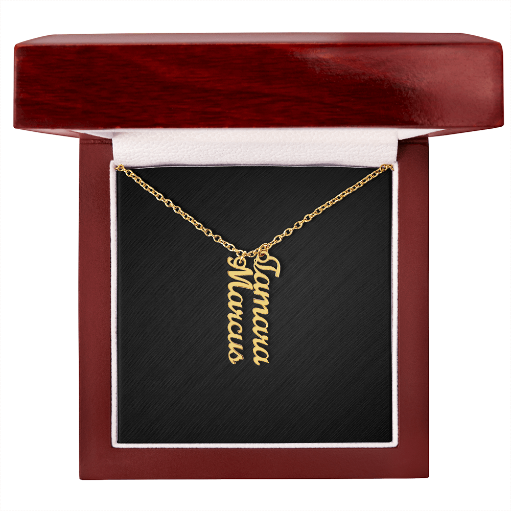 Personalized Vertical Multiple Name Necklace