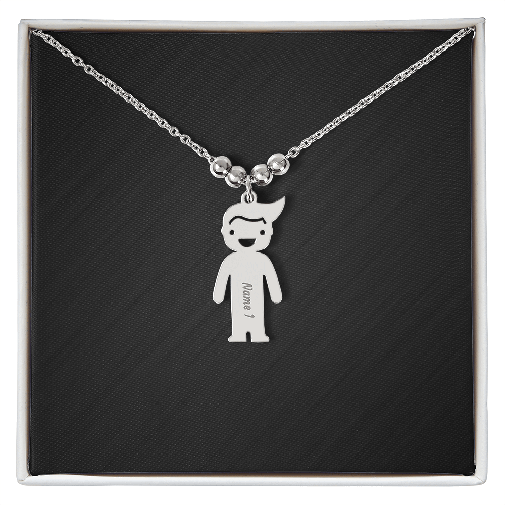 Engraved Child Charm Necklace