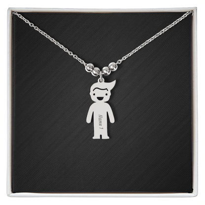 Engraved Child Charm Necklace