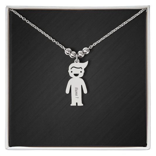 Engraved Child Charm Necklace