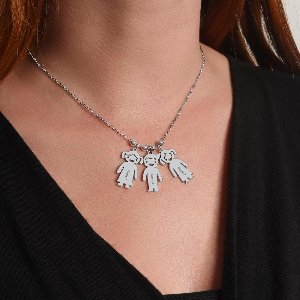 Engraved Child Charm Necklace