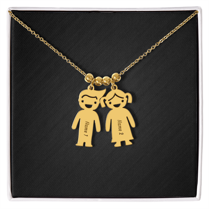 Engraved Child Charm Necklace