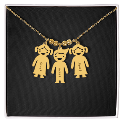 Engraved Child Charm Necklace