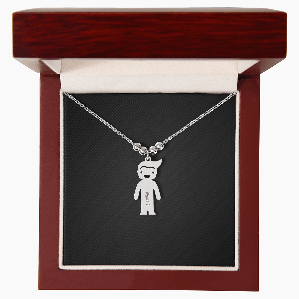 Engraved Child Charm Necklace