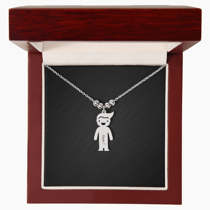 Engraved Child Charm Necklace