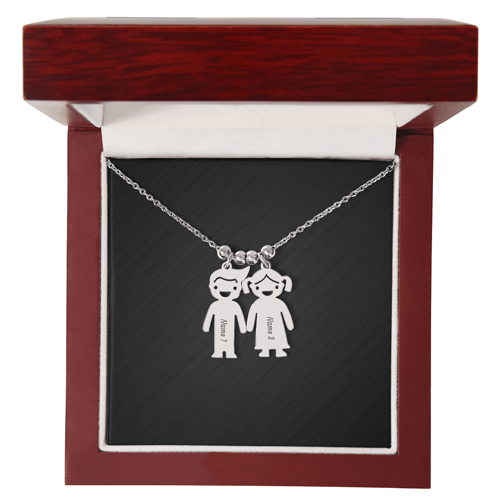 Engraved Child Charm Necklace