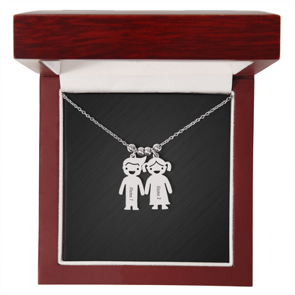 Engraved Child Charm Necklace