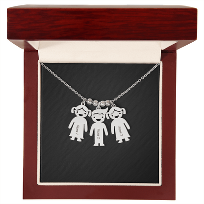 Engraved Child Charm Necklace