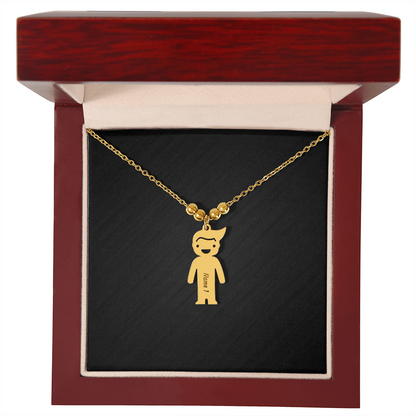 Engraved Child Charm Necklace