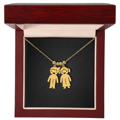 Engraved Child Charm Necklace