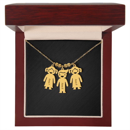 Engraved Child Charm Necklace