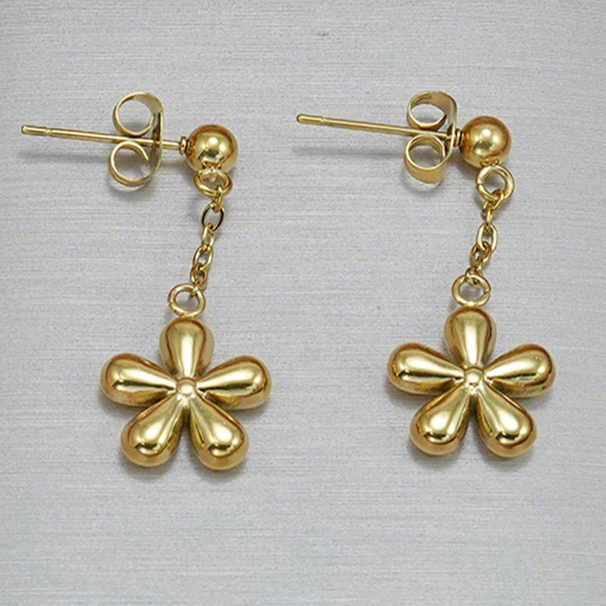 Floral 18K Gold Jewelry Set – Waterproof, Hypoallergenic & Perfect for Everyday Wear