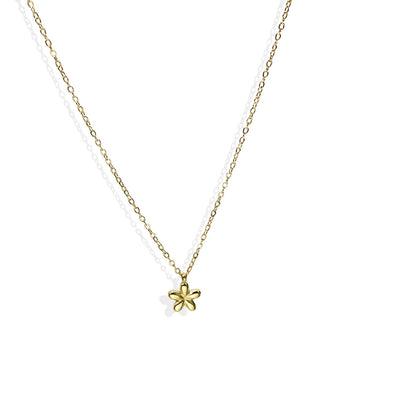 18K Gold Petal Necklace & Earring Set – Hypoallergenic Flower Jewelry